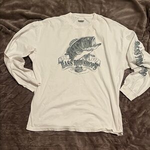 Bass Pro Shops Graphic Long Sleeve Tee off white size XXL